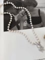 thumb 925 Sterling Silver Imitation Pearl Butterfly Vintage Necklace 0