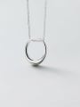 thumb 925 Sterling Silver  Hollow Geometric Minimalist Necklace 1