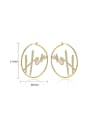 thumb Brass Cubic Zirconia Geometric Dainty Stud Earring 3