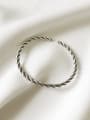 thumb 925 Sterling Silver Vintage Woven pattern Band Bangle 0
