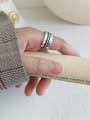 thumb 925 Sterling Silver Antique hemp lace wide face woman  Free Size Rings 3