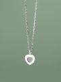 thumb 925 Sterling Silver Shell Heart Minimalist Necklace 3