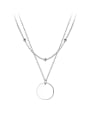 thumb 925 Sterling Silver Coin Minimalist Multi Strand Necklace 3