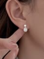 thumb 925 Sterling Silver Cubic Zirconia Water Drop Dainty Cluster Earring 3