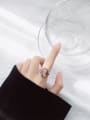 thumb 925 Sterling Silver  Minimalist Hollow Face Free Size Ring 3