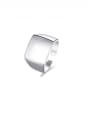 thumb 925 Sterling Silver Square Minimalist Band Ring 0