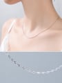 thumb 925 Sterling Silver Simple snake bone chain 1