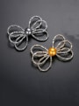 thumb Copper Cubic Zirconia White Butterfly Cute Brooch 2