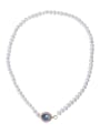 thumb Brass Freshwater Pearl Round Vintage Necklace 0