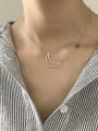 thumb 925 Sterling Silver  Simple  Star Moon  pendant Necklace 0