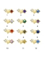 thumb 925 Sterling Silver Birthstone Star Minimalist Stud Earring 0