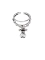 thumb 925 Sterling Silver Bead Round Vintage Stackable Ring 0