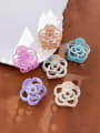 thumb Cellulose Acetate Minimalist Flower Alloy Multi Color Jaw Hair Claw 0