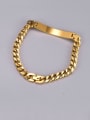 thumb Titanium Steel Geometric Vintage Hollow Chain Link Bracelet 0