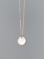 thumb 925 Sterling Silver Shell Round Minimalist Necklace 3