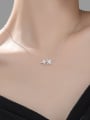 thumb 925 Sterling Silver Cubic Zirconia Star Minimalist Necklace 2