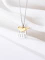 thumb 925 Sterling Silver Cute golden birdie pendant Necklace 2