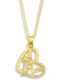thumb Brass Cubic Zirconia Mom Heart Minimalist Necklace 1