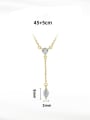 thumb 925 Sterling Silver Cubic Zirconia Tassel Minimalist Tassel Necklace 2