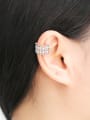 thumb Brass Cubic Zirconia Geometric Trend Clip Earring 1