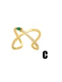 thumb Brass Cubic Zirconia Geometric Minimalist Stackable Ring 4