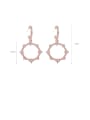 thumb Brass Cubic Zirconia White Round Minimalist Hook Earring 2