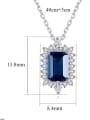thumb 925 Sterling Silver Cubic Zirconia Geometric Dainty Necklace 4