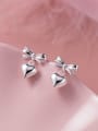 thumb 925 Sterling Silver Heart Minimalist Drop Earring 0