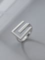 thumb 925 Sterling Silver Letter Minimalist Band Ring 2