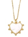 thumb Brass Shell Heart Vintage Necklace 1