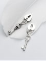 thumb 925 Sterling Silver With Personality Couple Key Lock pendant DIY Accessories 2