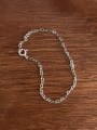 thumb 925 Sterling Silver Geometric Chain Minimalist Link Bracelet 0