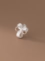 thumb 925 Sterling Silver Hollow Flower Minimalist Stud Earring 2
