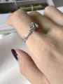 thumb 925 Sterling Silver Flower Minimalist Free Size Band Ring 2