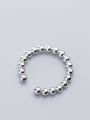 thumb 925 Sterling Silver Bead Round Minimalist Free Size Ring 2