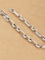 thumb Vintage Sterling Silver With White Gold Plated Simplistic Geometric Bracelets 3