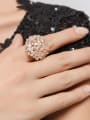 thumb Copper Cubic Zirconia Flower Luxury Band Ring 1