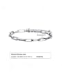 thumb Stainless steel Geometric  Chain Hip Hop Link Bracelet 3