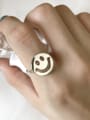 thumb 925 Sterling Silver  Minimalist  Smiley Free Size Ring 0