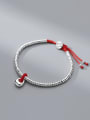 thumb 925 Sterling Silver Geometric Minimalist Beaded Bracelet 2