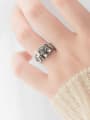 thumb 925 Sterling Silver Elephant Vintage Band Ring 1