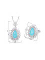 thumb Brass Cubic Zirconia Luxury Water Drop  Ring and Necklace Set 3