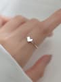 thumb 925 Sterling Silver Heart Minimalist Band Ring 4