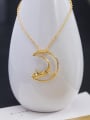 thumb 925 Sterling Silver Moon Minimalist Cat Pendant Necklace 0