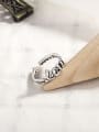 thumb 925 Sterling Silver Hollow Letter Love Vintage Midi Ring 2
