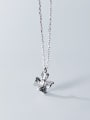thumb 925 Sterling Silver Simple fashion flower pendant Necklace 3