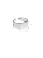 thumb 925 Sterling Silver Geometric Minimalist Band Ring 4
