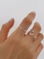 thumb 925 Sterling Silver Geometric Vintage Band Ring 0