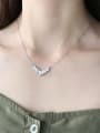thumb 925 Sterling Silver Cubic Zirconia geometry Necklace 0