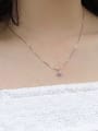 thumb 925 Sterling Silver Rhinestone  Minimalist Butterfly Pendant Necklace 1